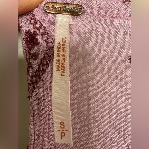 Free People Diamond and Tunic Blouse Size S Oversized Fit Boho - Picture 13 of 14